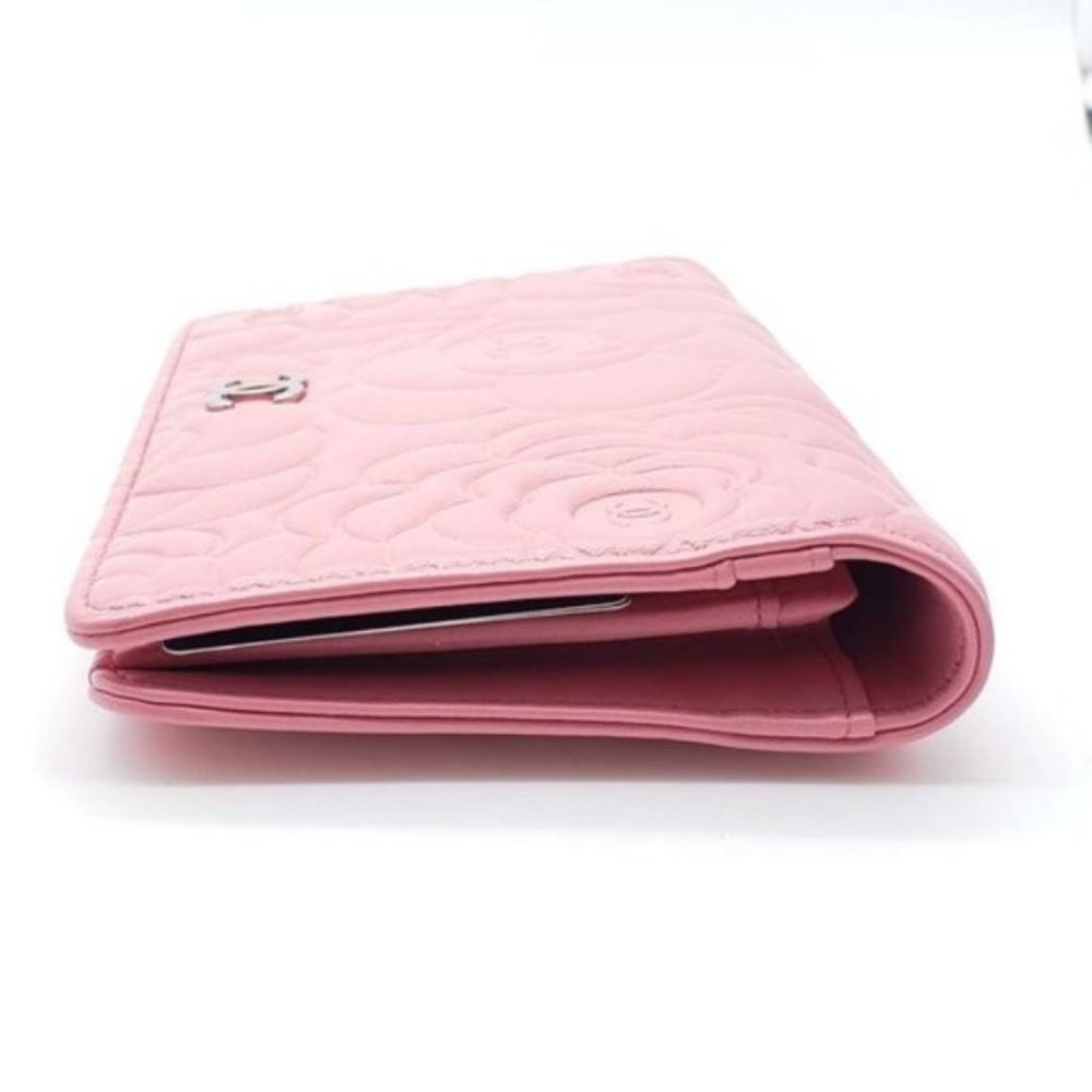 Authentic Chanel Camellia Rose Pink Bifold Wallet - Picture 8 of 15